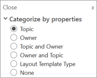 categorize filter list