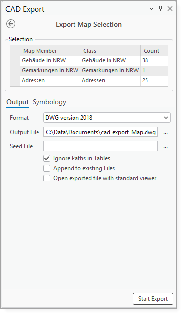 export-map-selection