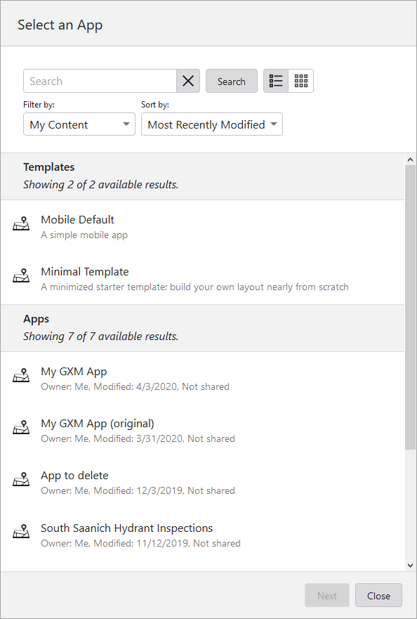 select-an-app-dialog
