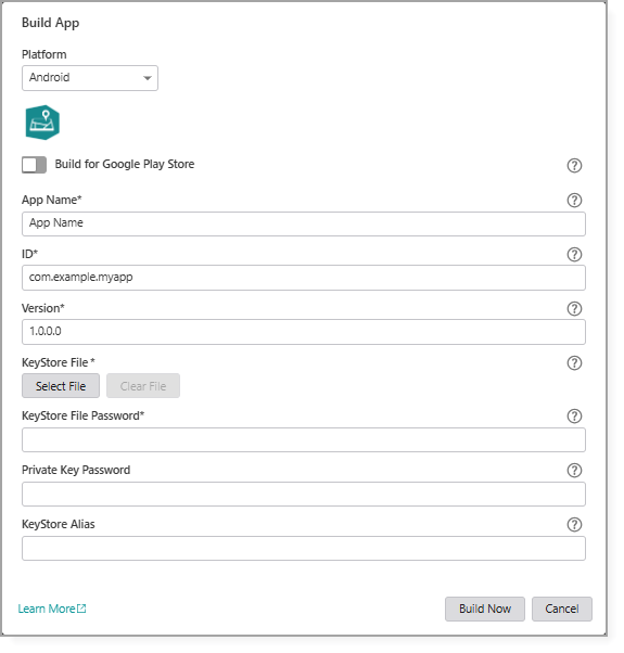 build-android-options