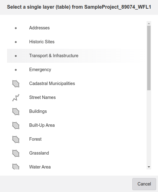 select a single layer