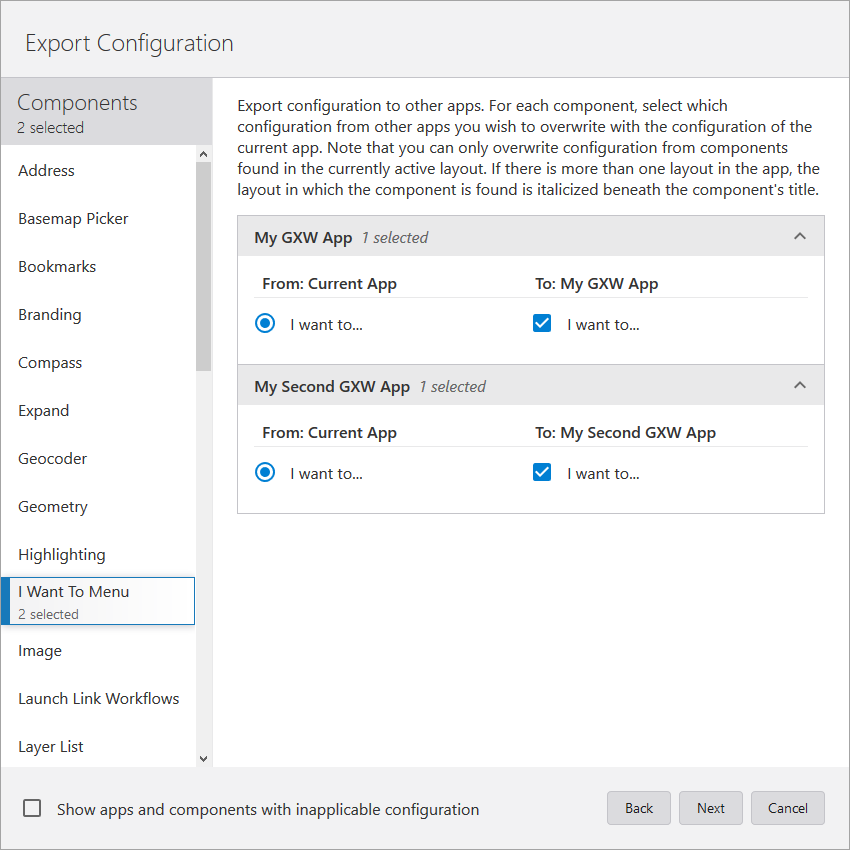 export-configuration-components-multiple